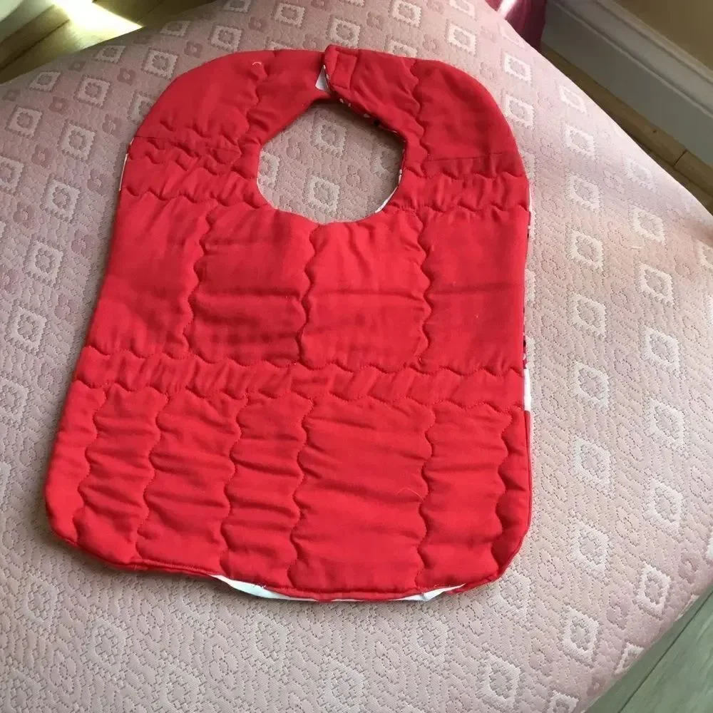3/$25 or $12 ea. Red, White & Black Handcrafted Reversible Bib